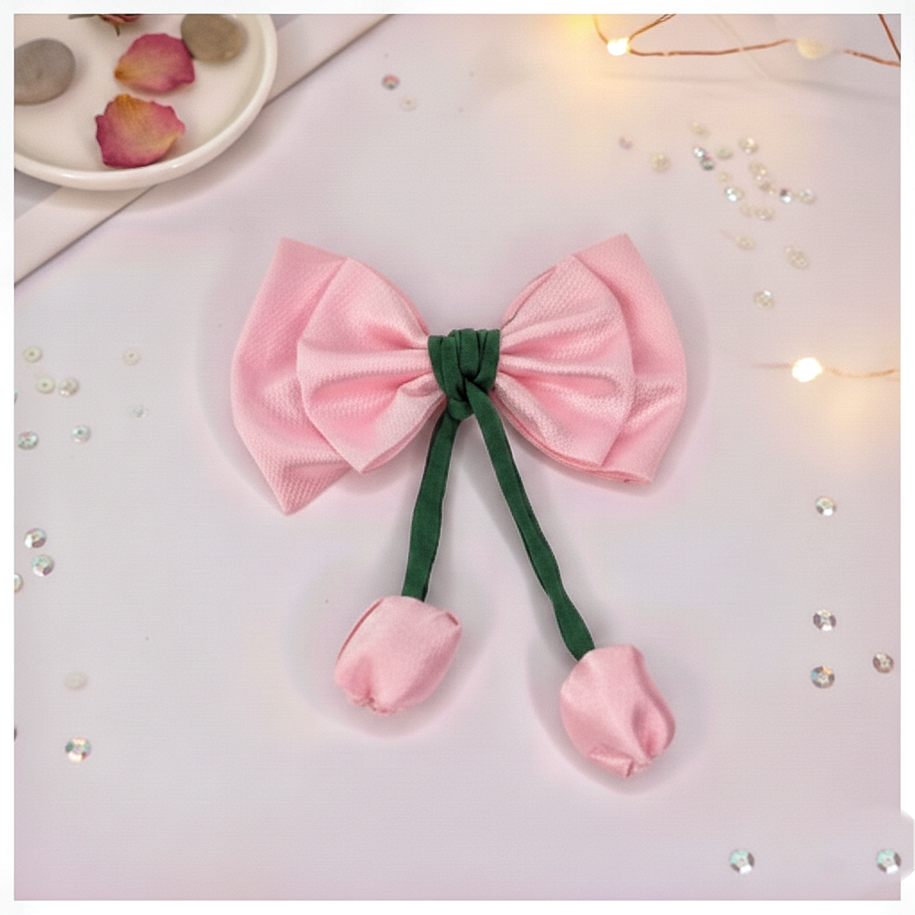 Pink Tulip Bow