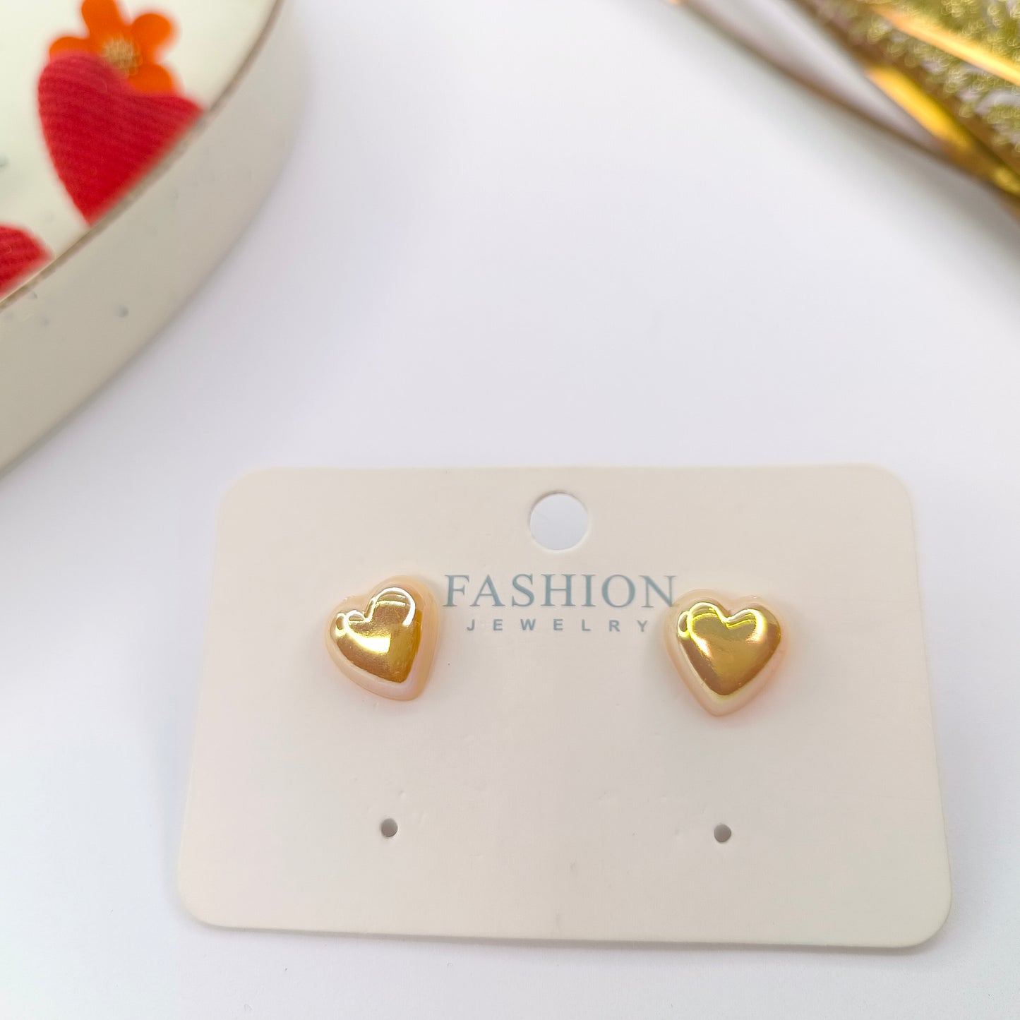 Lemon heart Studs Earings