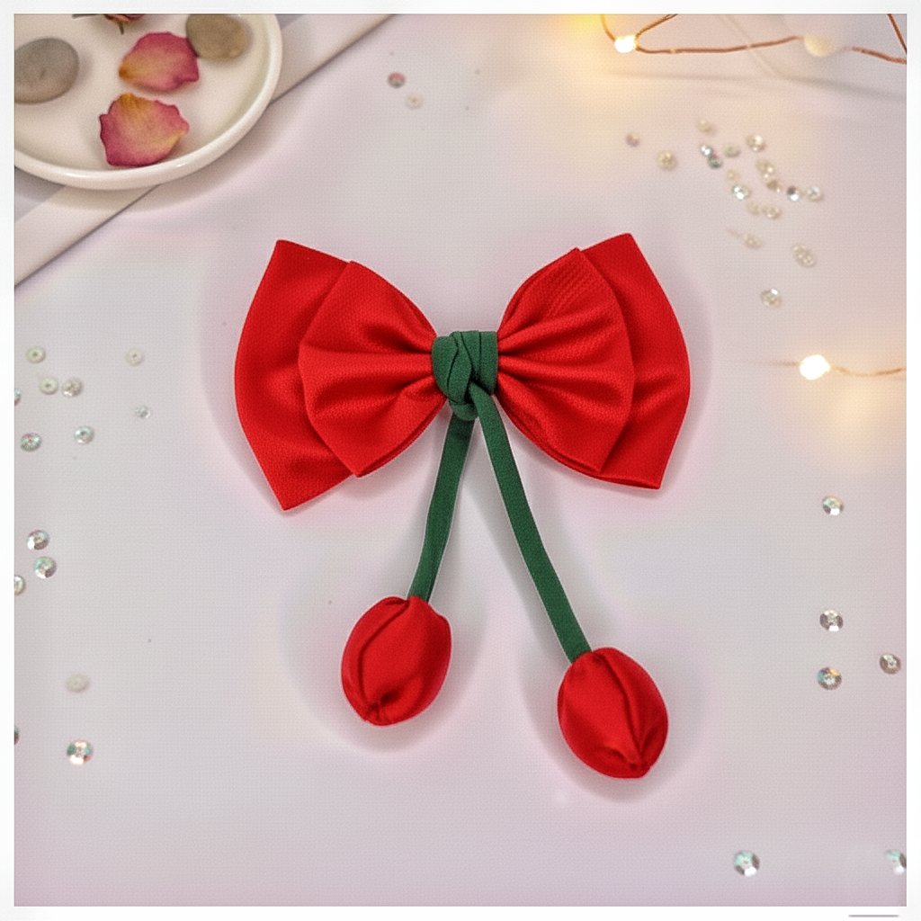 Red Tulip HairBow