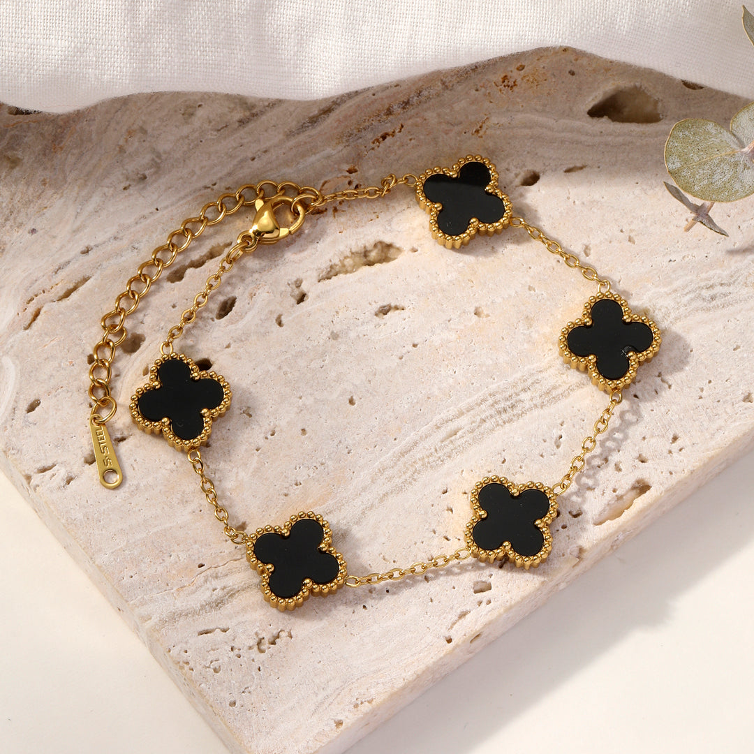 Black Clover Bracelet Anti-Tarnish