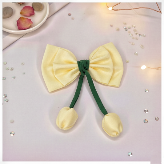 Light Yellow Tulip HairBow
