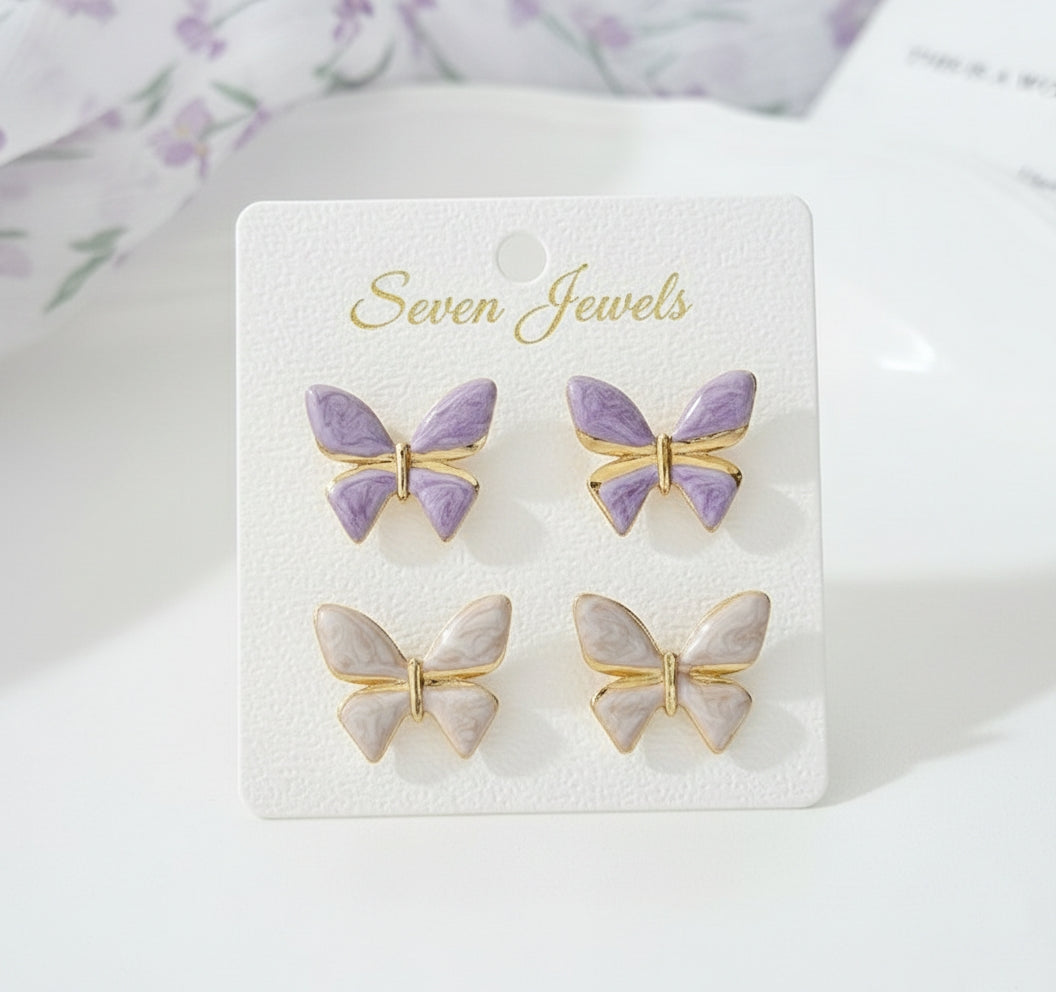 Butterfly Enamel Studs {Earings}