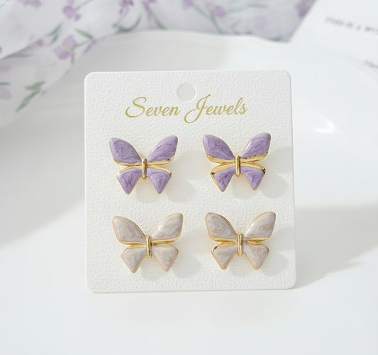 Butterfly Enamel Studs {Earings}