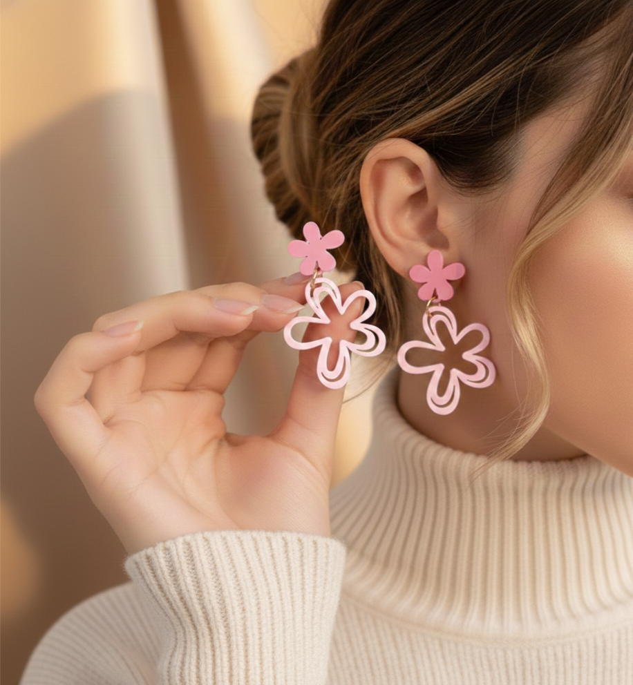 Pink Era Earings