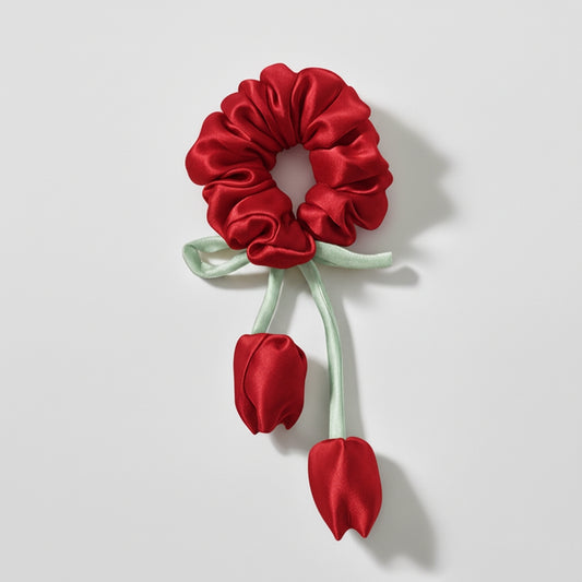 Red Tulip Scrunchie