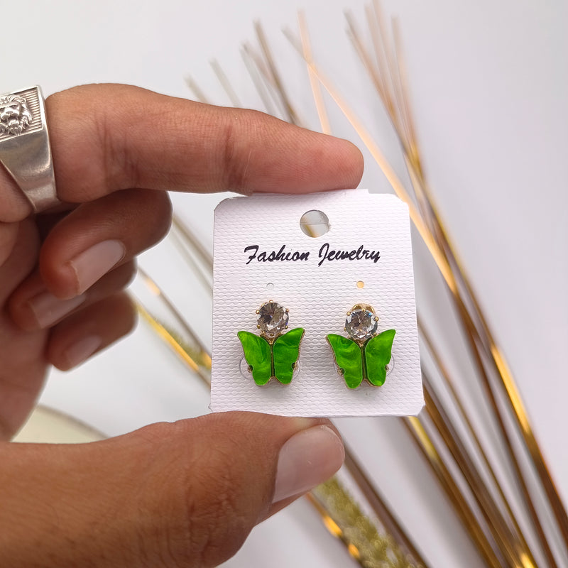 Green Butterfly Earings