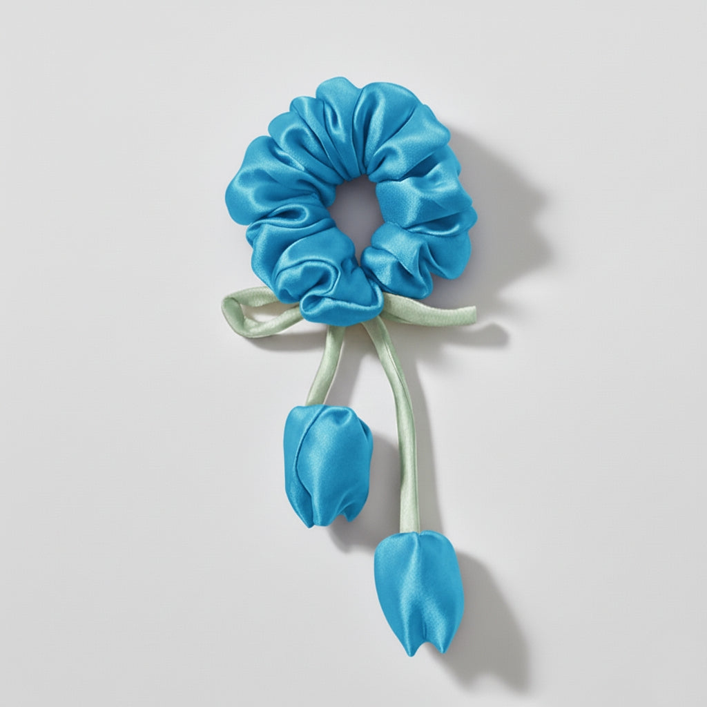 Sky Blue Tulip Scrunchie