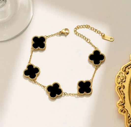 Black Clover Bracelet Anti-Tarnish
