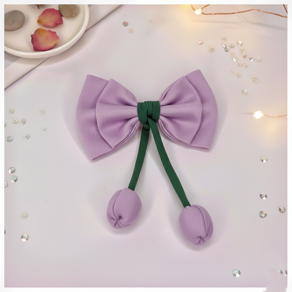 Lilac Tulip HairBow