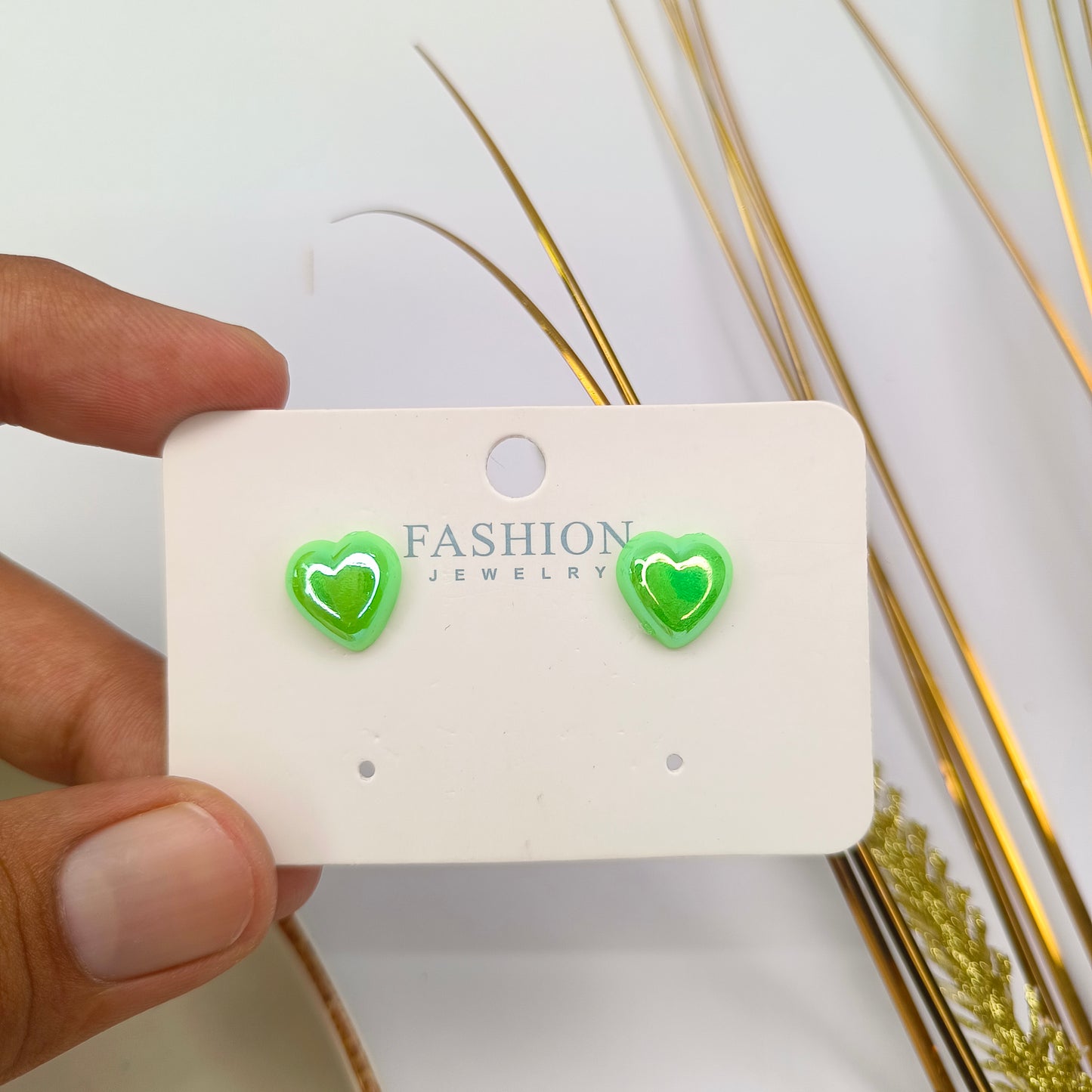 Tangy green Studs Earings