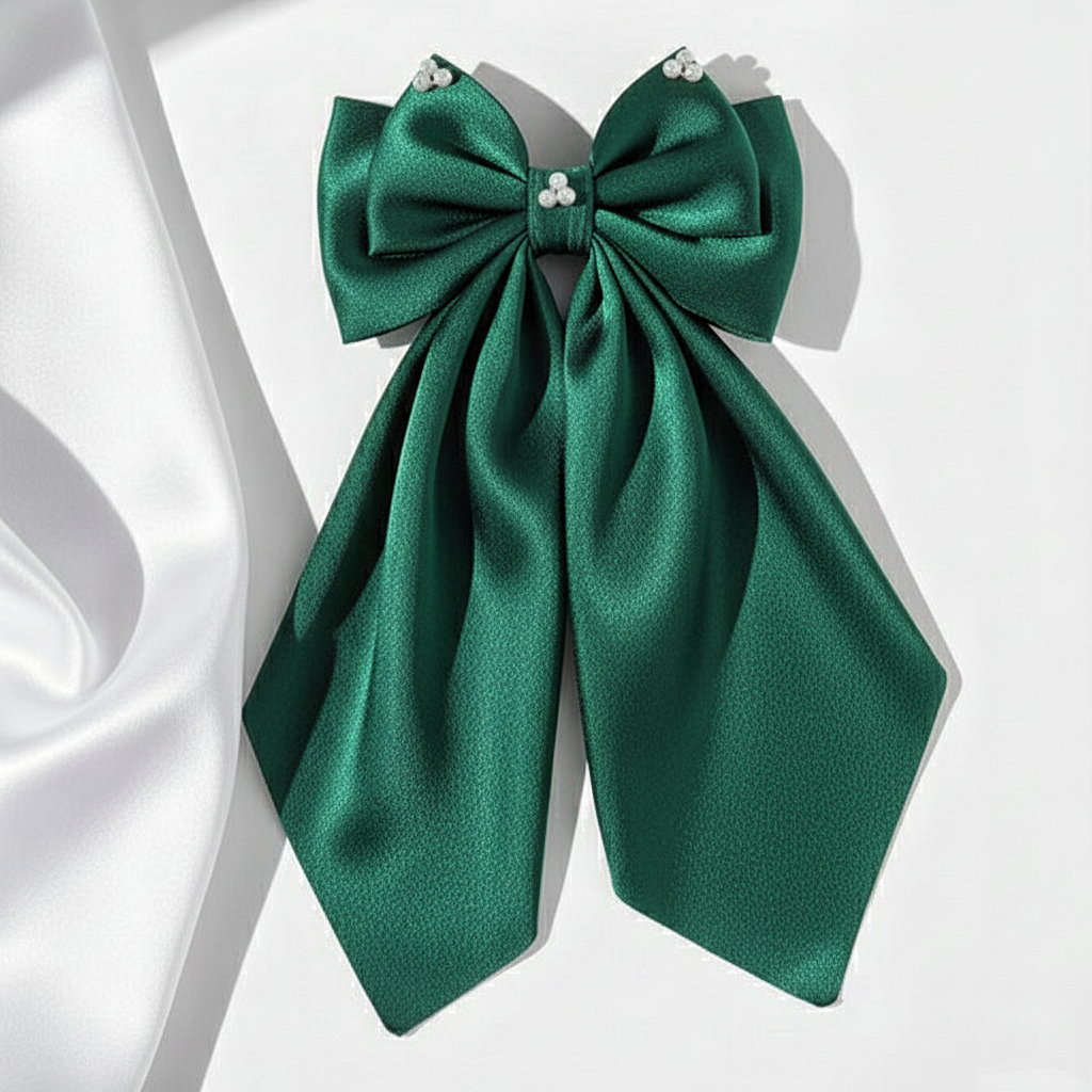 Dark Green Hair Bow