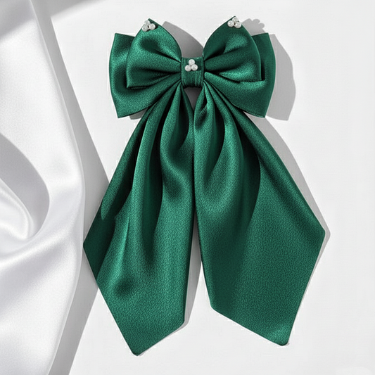 Dark Green Hair Bow