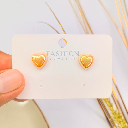 Lemon heart Studs Earings