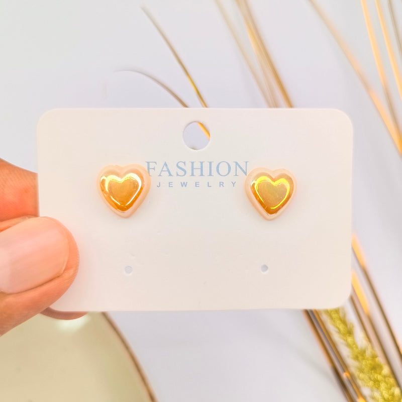 Lemon heart Studs Earings