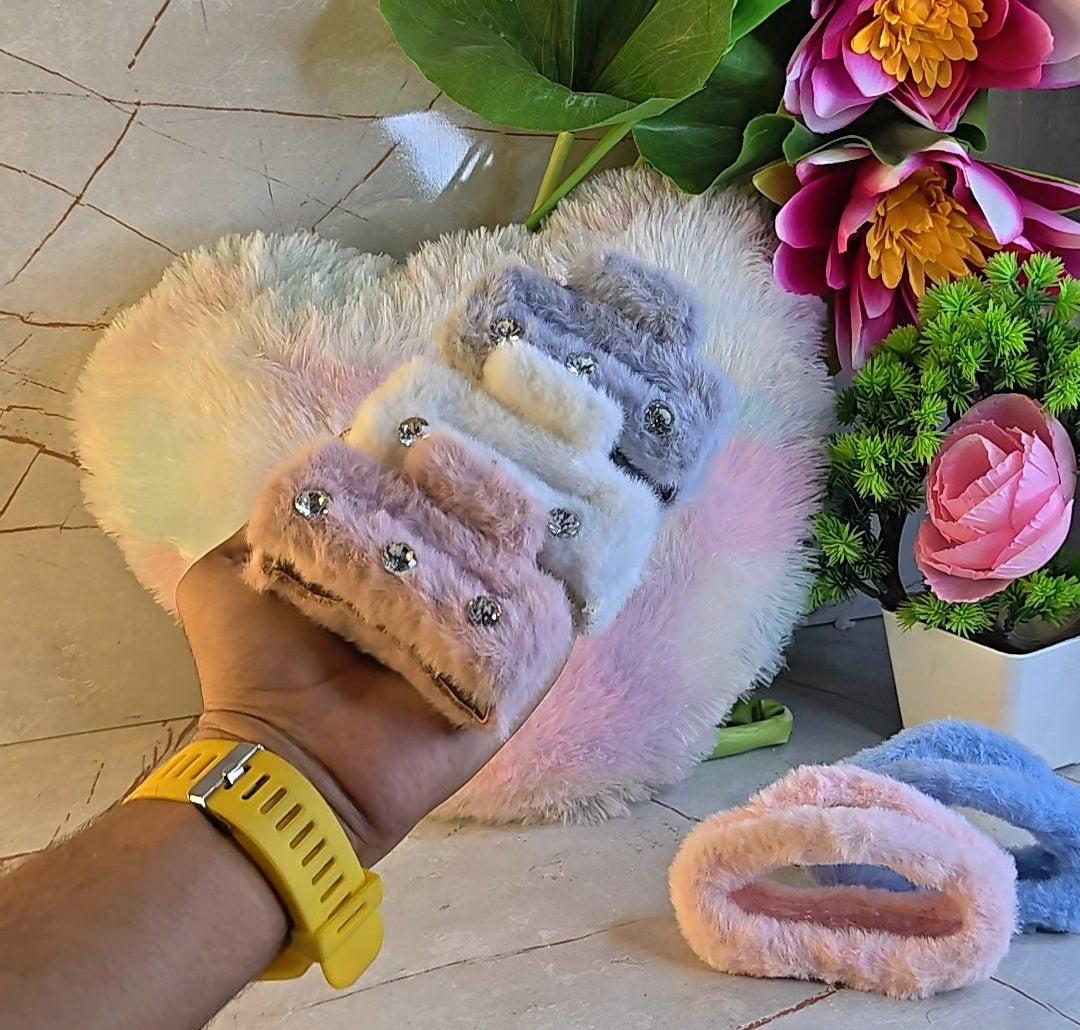 Rectangular Furr Clutcher Diamond embed [ 1 pc.]