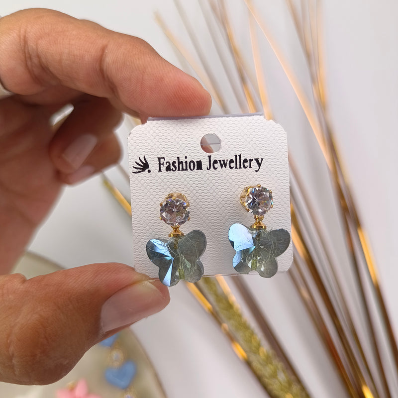 Blue Crystal Earings