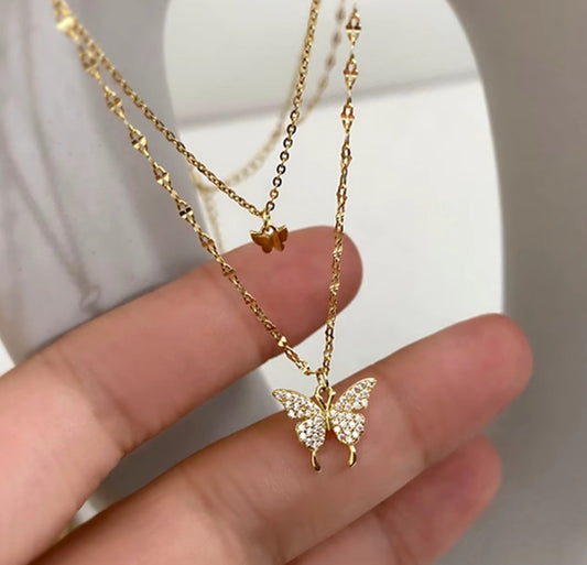 Double chain Korean Necklace