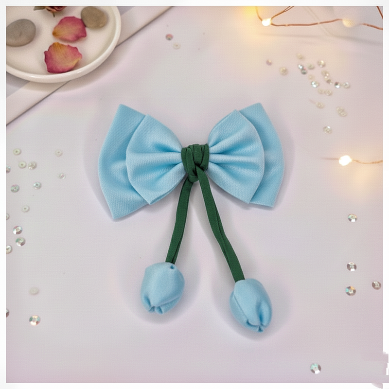 Sky Blue Tulip HairBow
